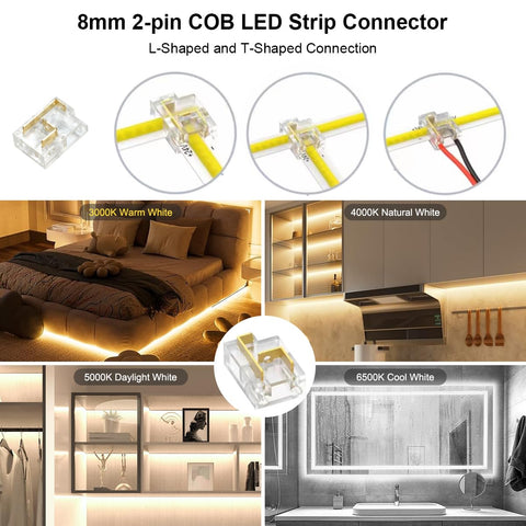 Wefomey COB LED strip light cuttable design for custom lengths and shapes.