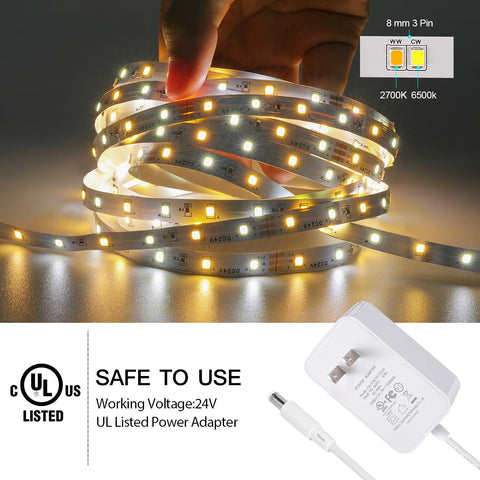 Wefomey LED strip 24V power adapter ensures safe, low-heat operation