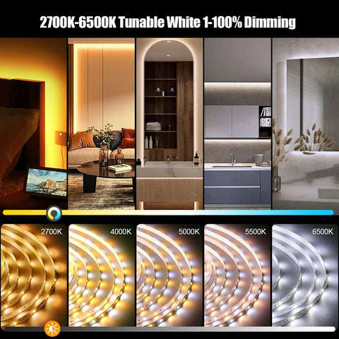 Wefomey LED strip shows 1800 LEDs for even, vibrant light coverage