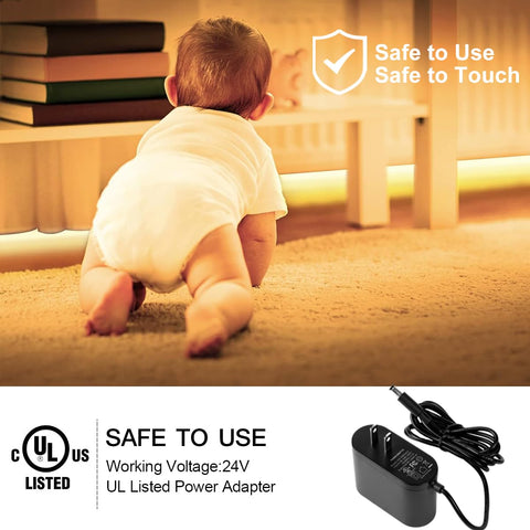 Wefomey LED strip offers adjustable brightness for versatile mood lighting.