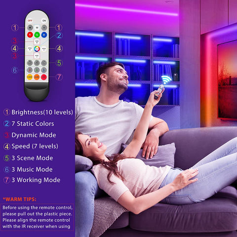 Wefomey 9.8ft LED strip spanning wide areas for versatile mood lighting