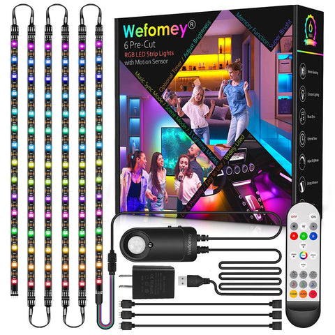 Wefomey RGB under-cabinet strip lighting for bright kitchen task lighting