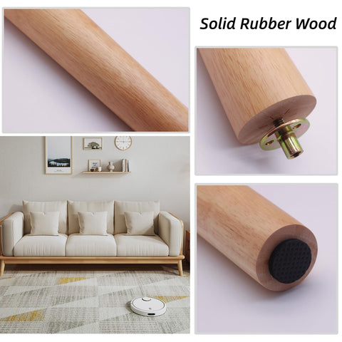 WEICHUAN 6-inch round tapered leg with hardware included for quick installation