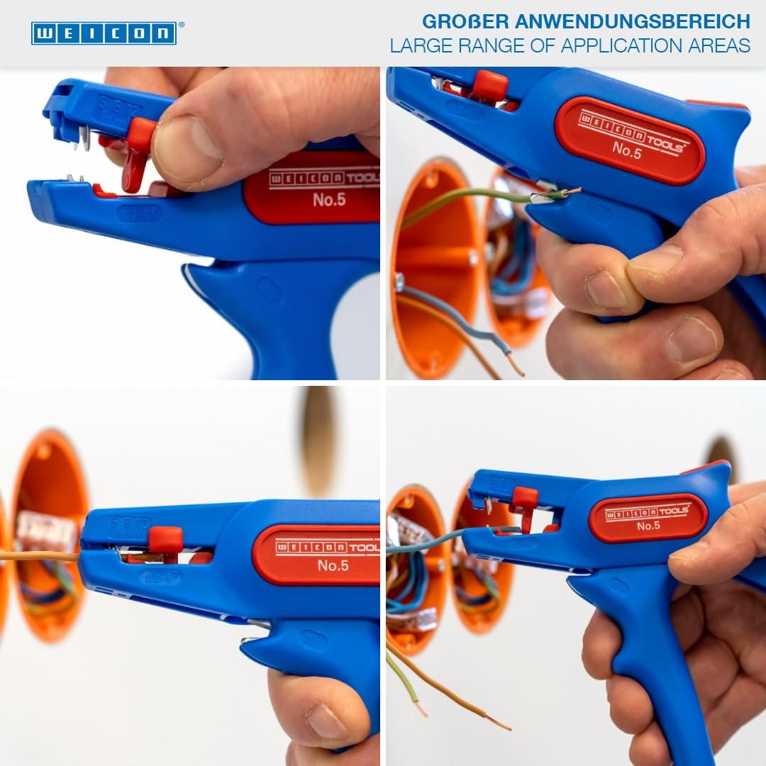 WEICON Wire Stripper No. 5 replaceable blade supports easy maintenance and extended life.