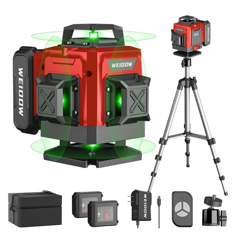 WEIDDW laser level 360 self-leveling with tripod for precise indoor alignment