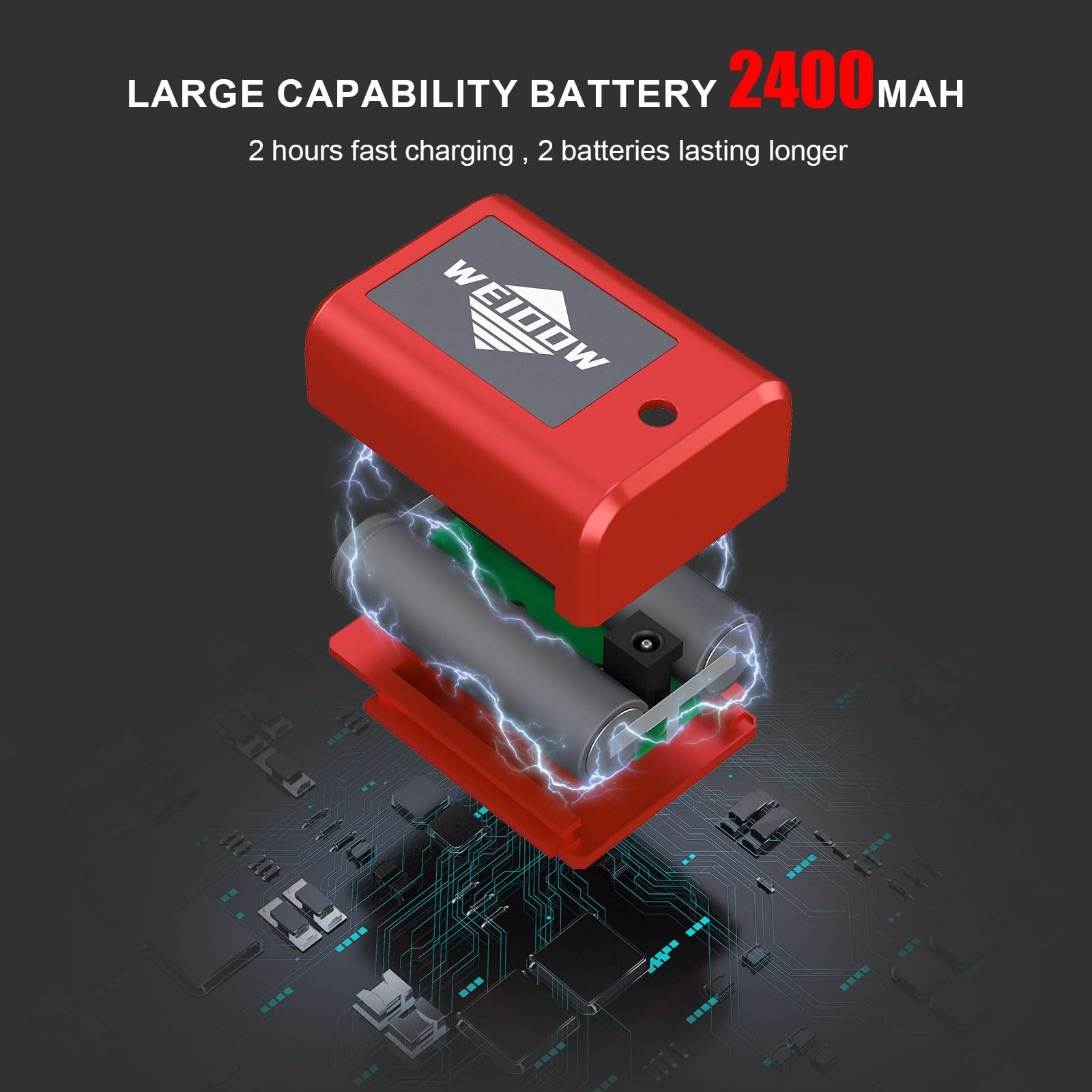 WEIDDW green cross-lines project clearly for vertical and horizontal alignment.