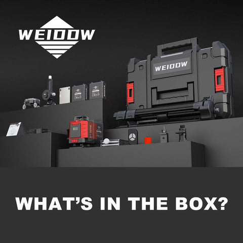 WEIDDW laser level tripod mount provides stable positioning.