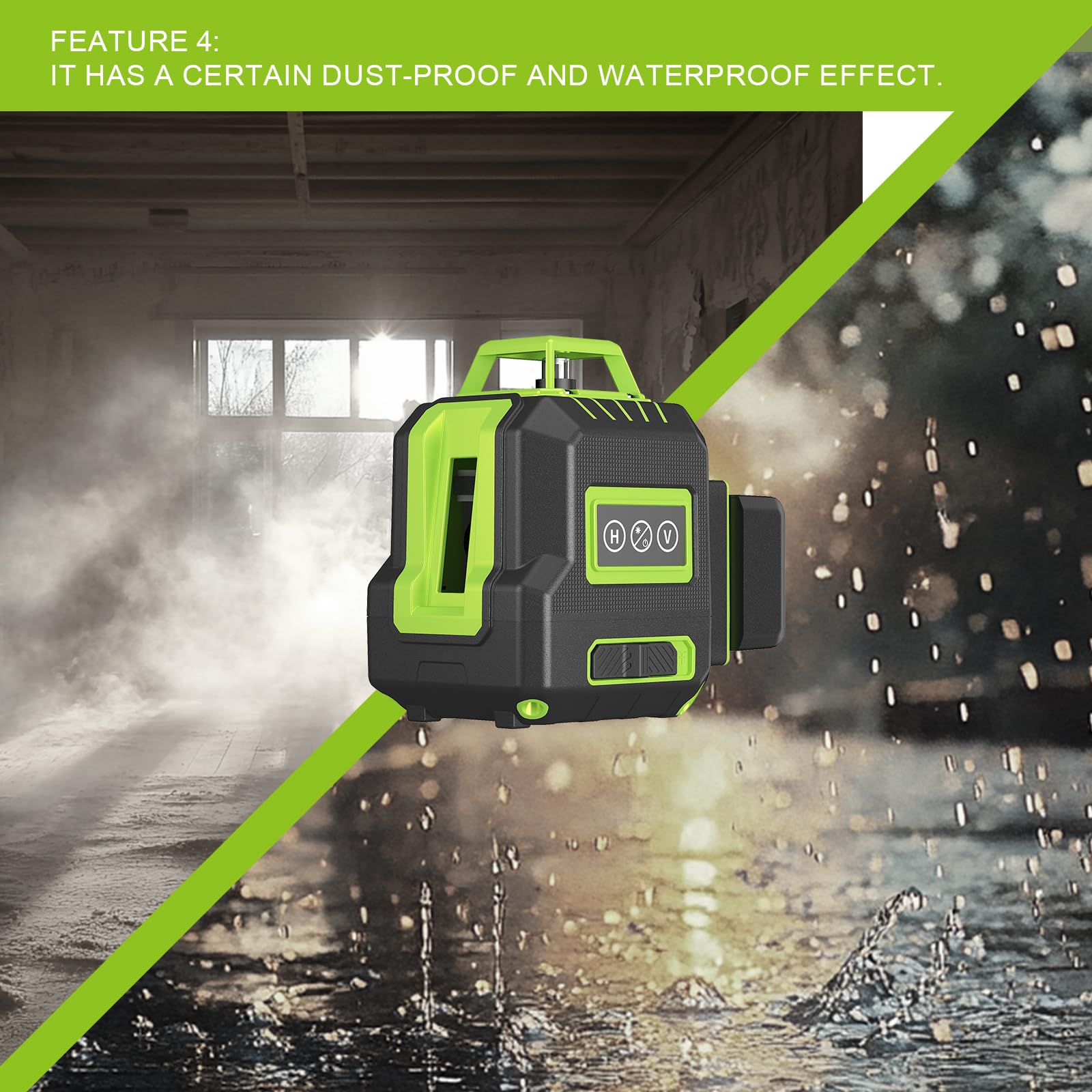 WEIDDW versatile laser suitable for tiling, shelving, and furniture alignment.