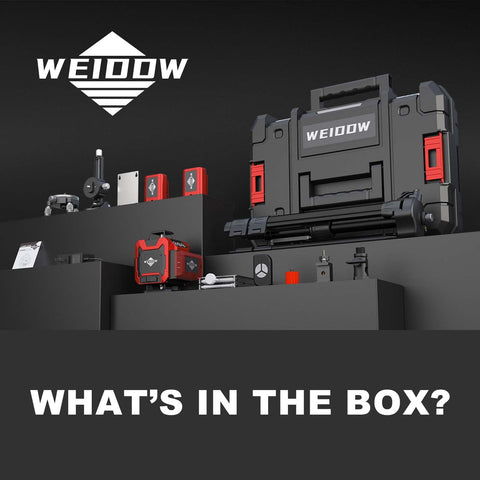 WEIDDW self-leveling laser level keeps lines straight on uneven walls during renovations.