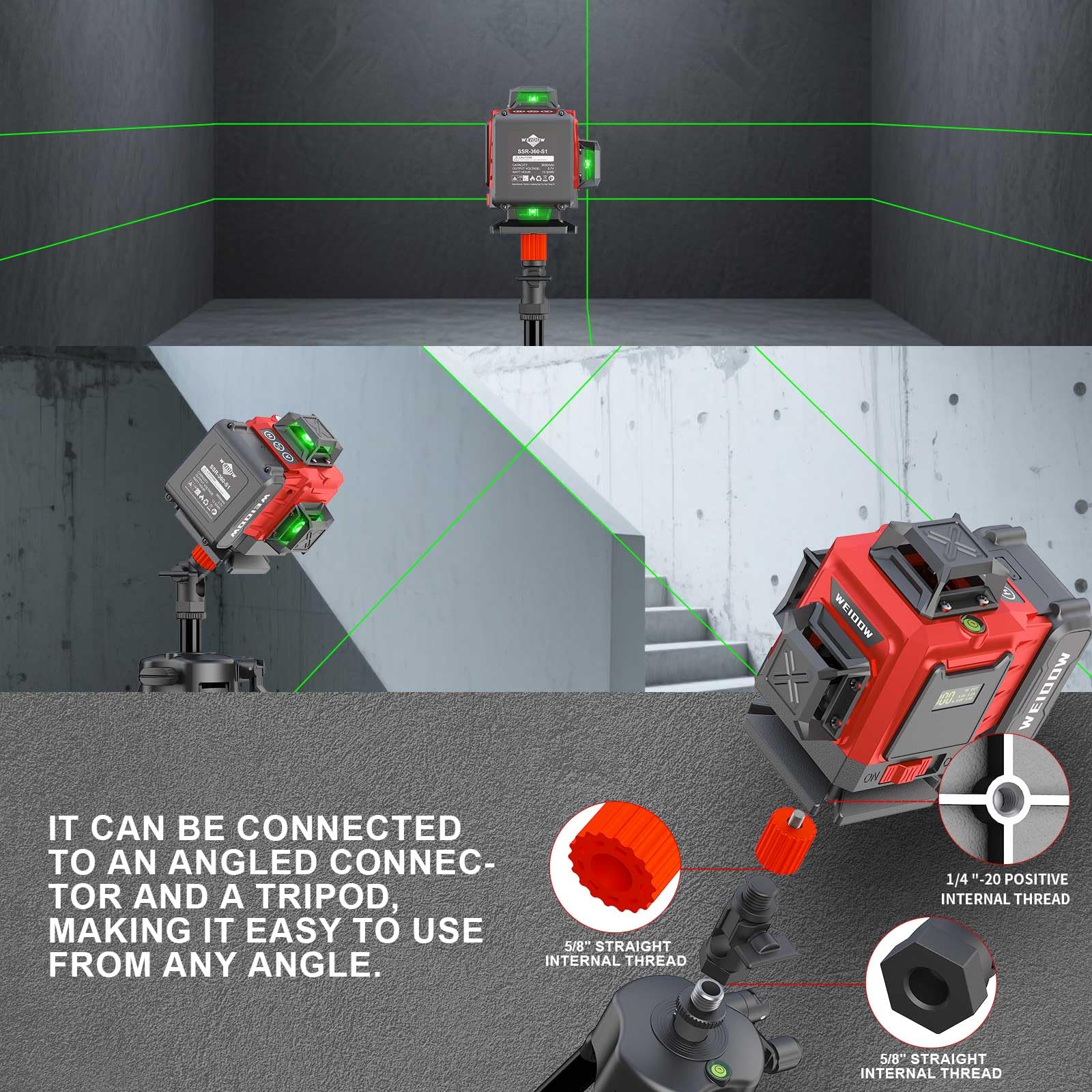 WEIDDW self-leveling pendulum for quick, reliable setup.