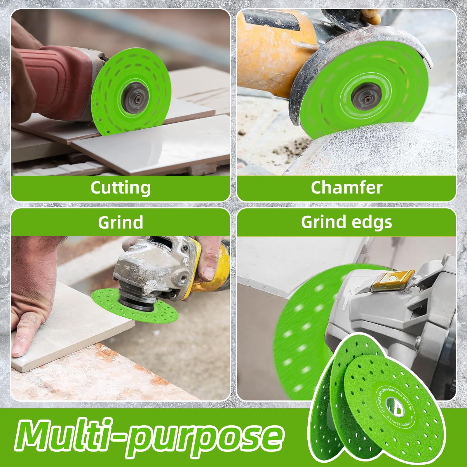 WEIDLUDOR diamond blade fits most angle grinders for quick setup and immediate use