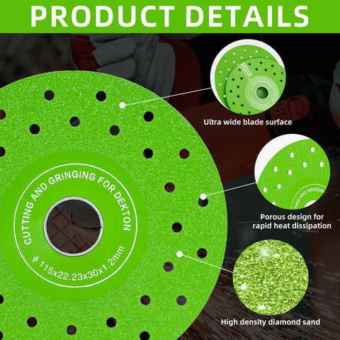 WEIDLUDOR 4-1/2 inch diamond blade for stone cutting provides durable, clean cuts