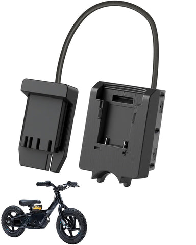 WEIGUZC battery adapter installed under the Stacyc seat for improved balance