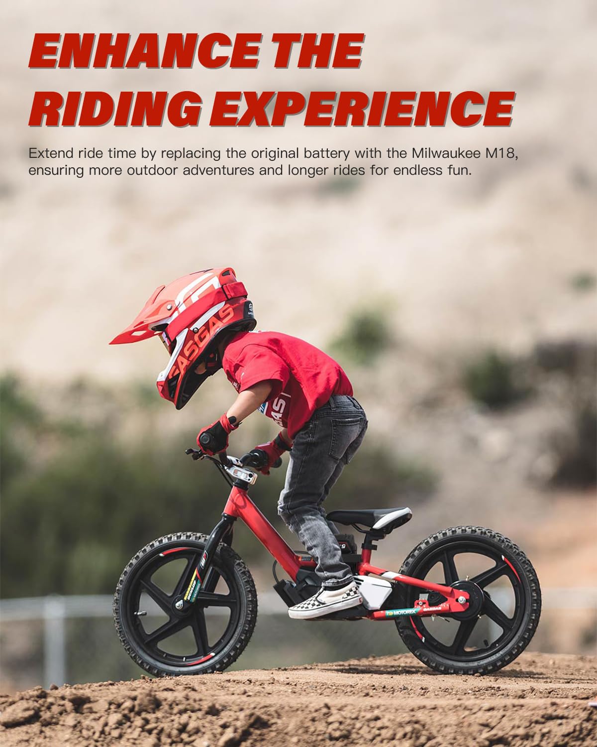 WEIGUZC extended ride time potential with Milwaukee M18 packs