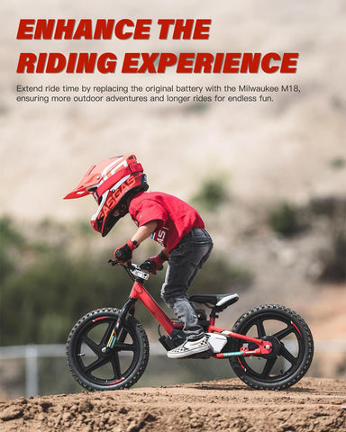 WEIGUZC extended ride time potential with Milwaukee M18 packs