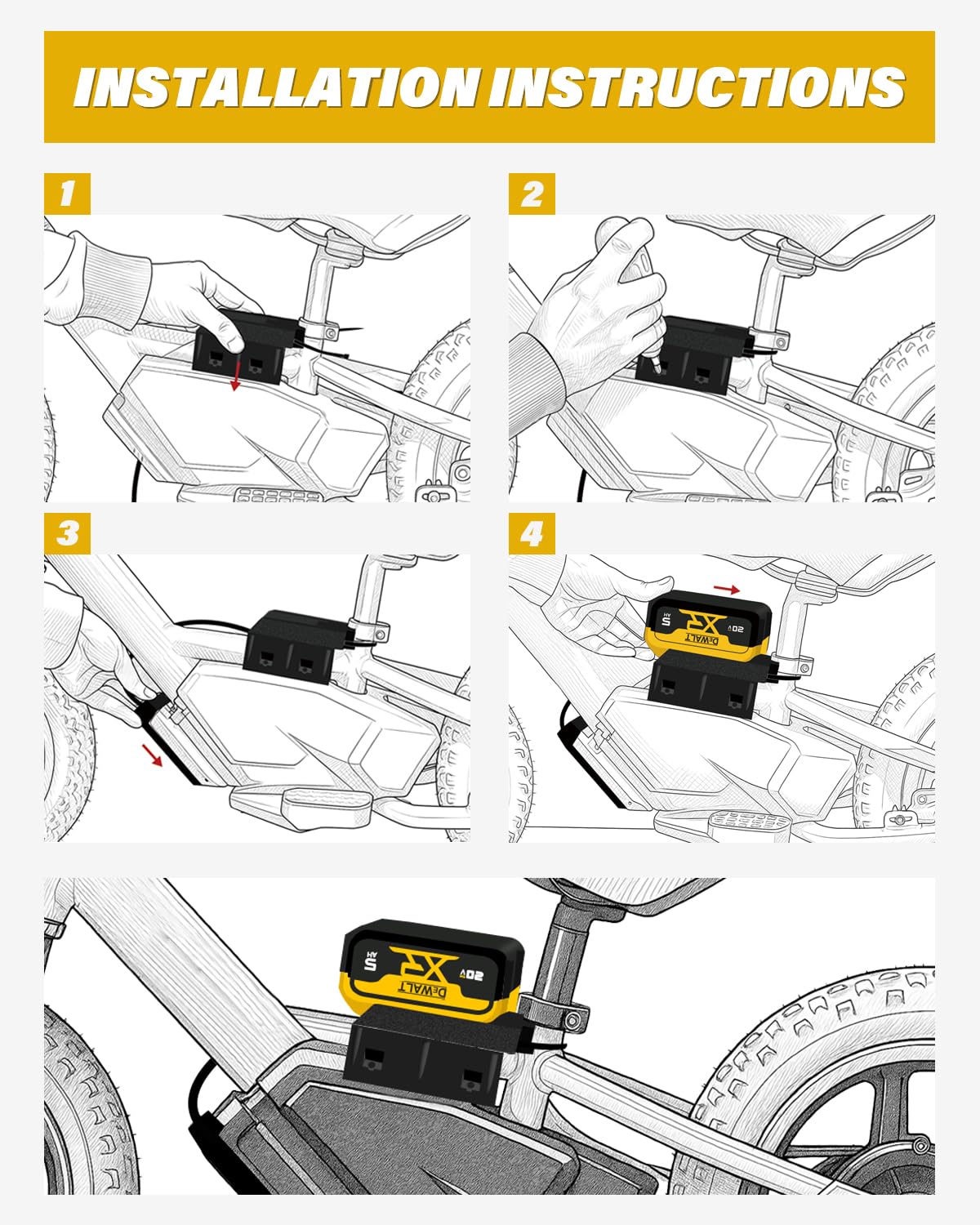 WEIGUZC 16eDrive installation with secure mounting strap