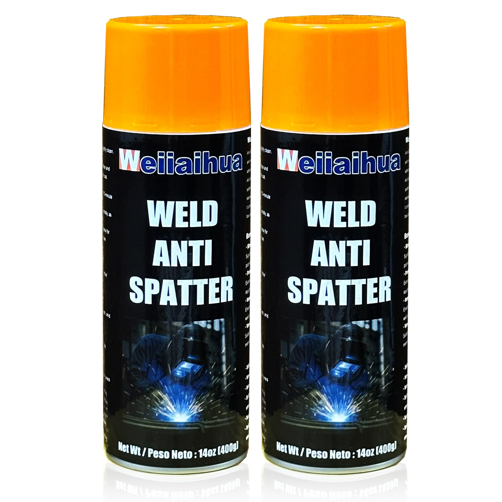 Weiiaihua anti-spatter spray bottle for easy application and 2x14oz packaging.