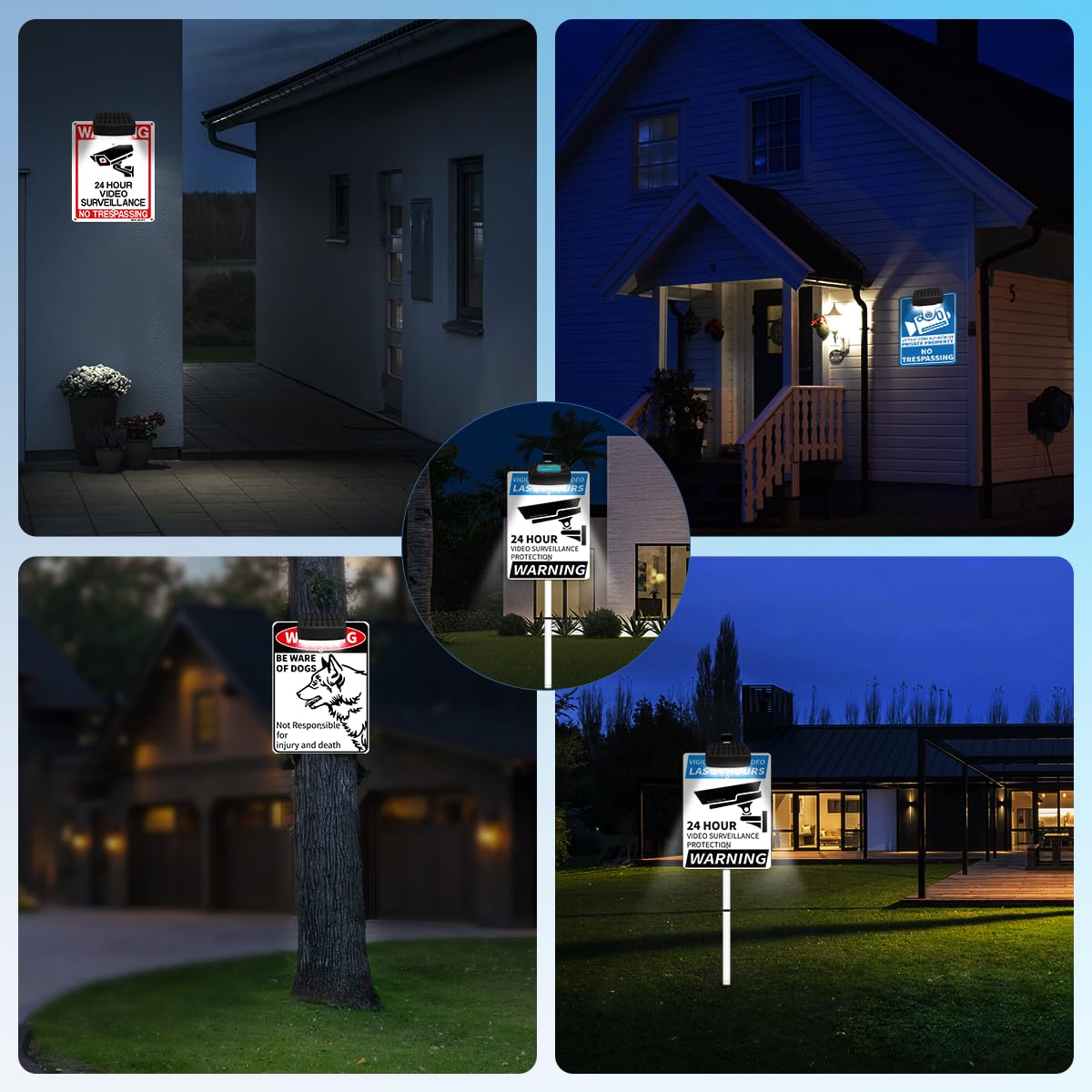 WEILAILIFE night-time sign illumination improves sign visibility.