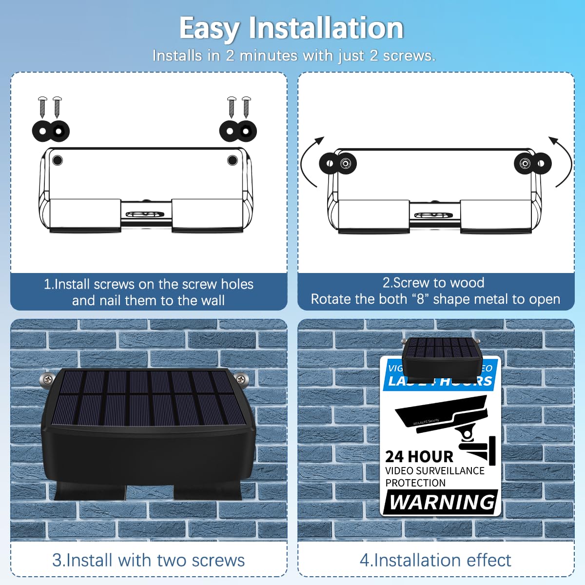 WEILAILIFE easy, wire-free installation wherever sun shines.