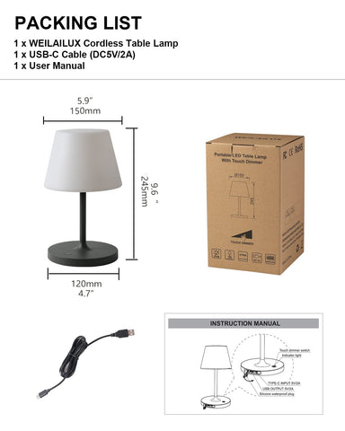 WEILAILUX 2W 180lm LED provides soft ambient lighting