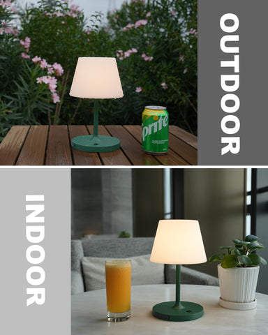 WEILAILUX green outdoor lamp shown as portable decor for patio