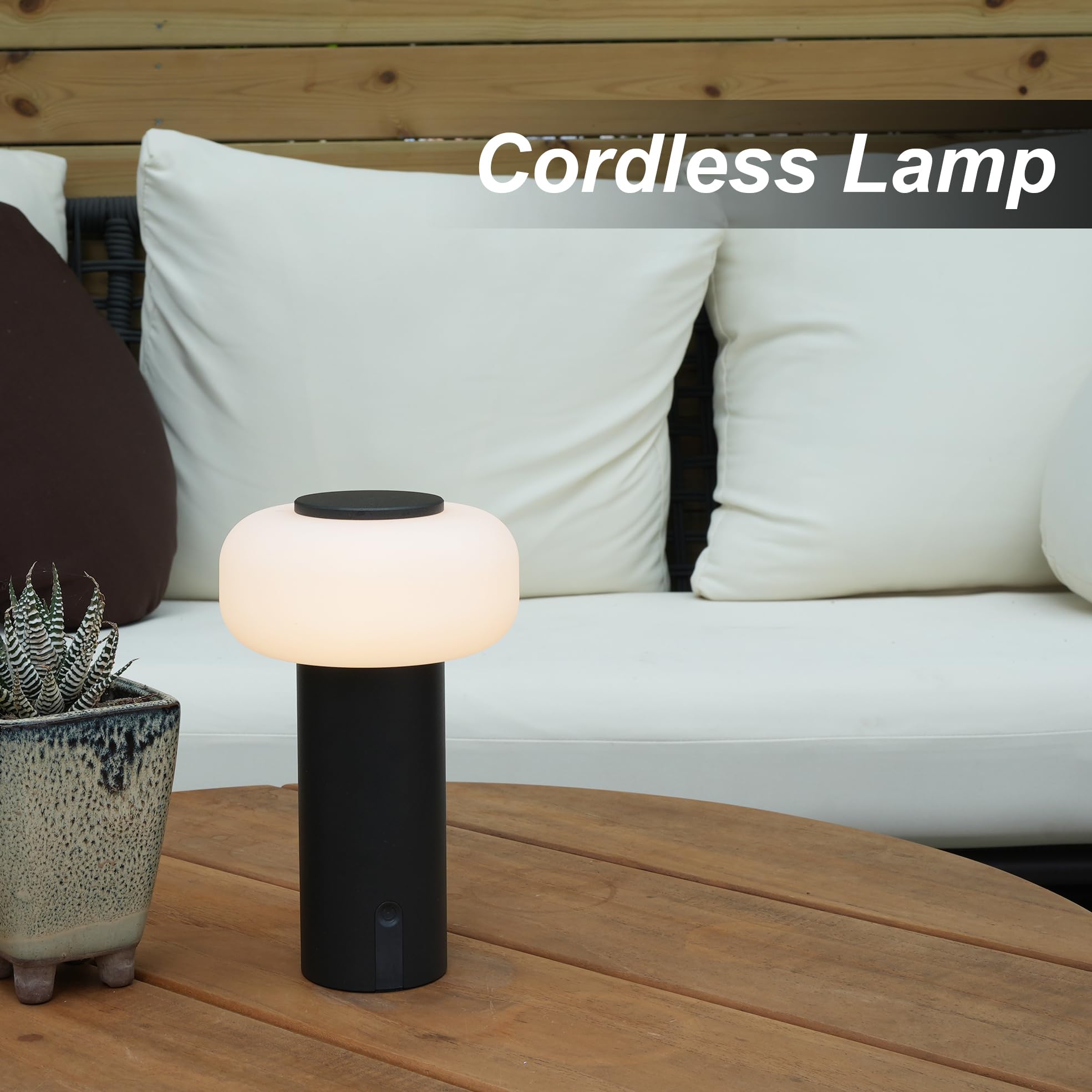WEILAILUX outdoor cordless table lamp portable lighting for patio dining