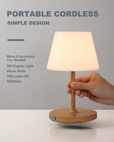 WEILAILUX outdoor table lamp at dusk brightens outdoor dining with soft warmth.
