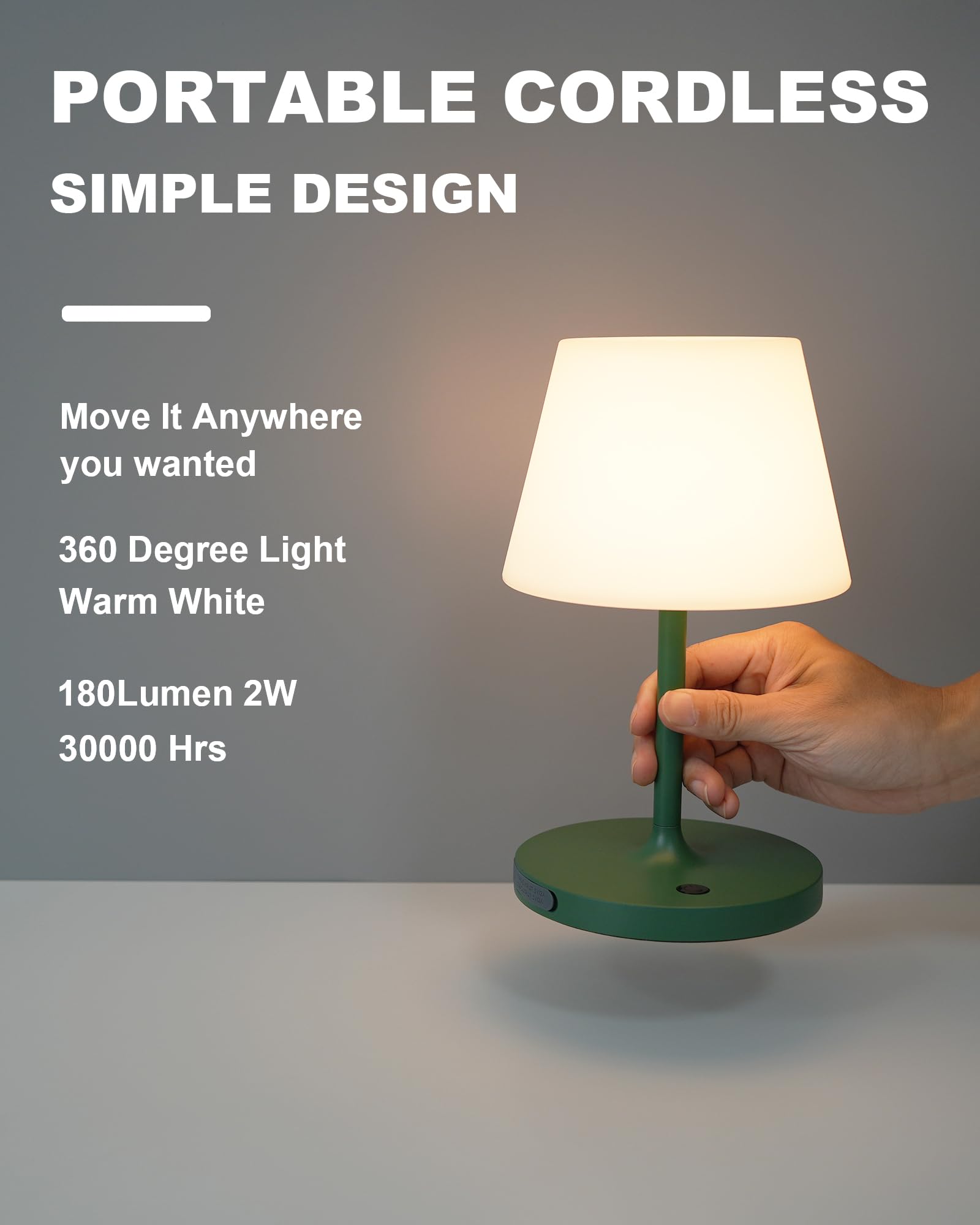 WEILAILUX table lamp touch-dimmable base for easy brightness control