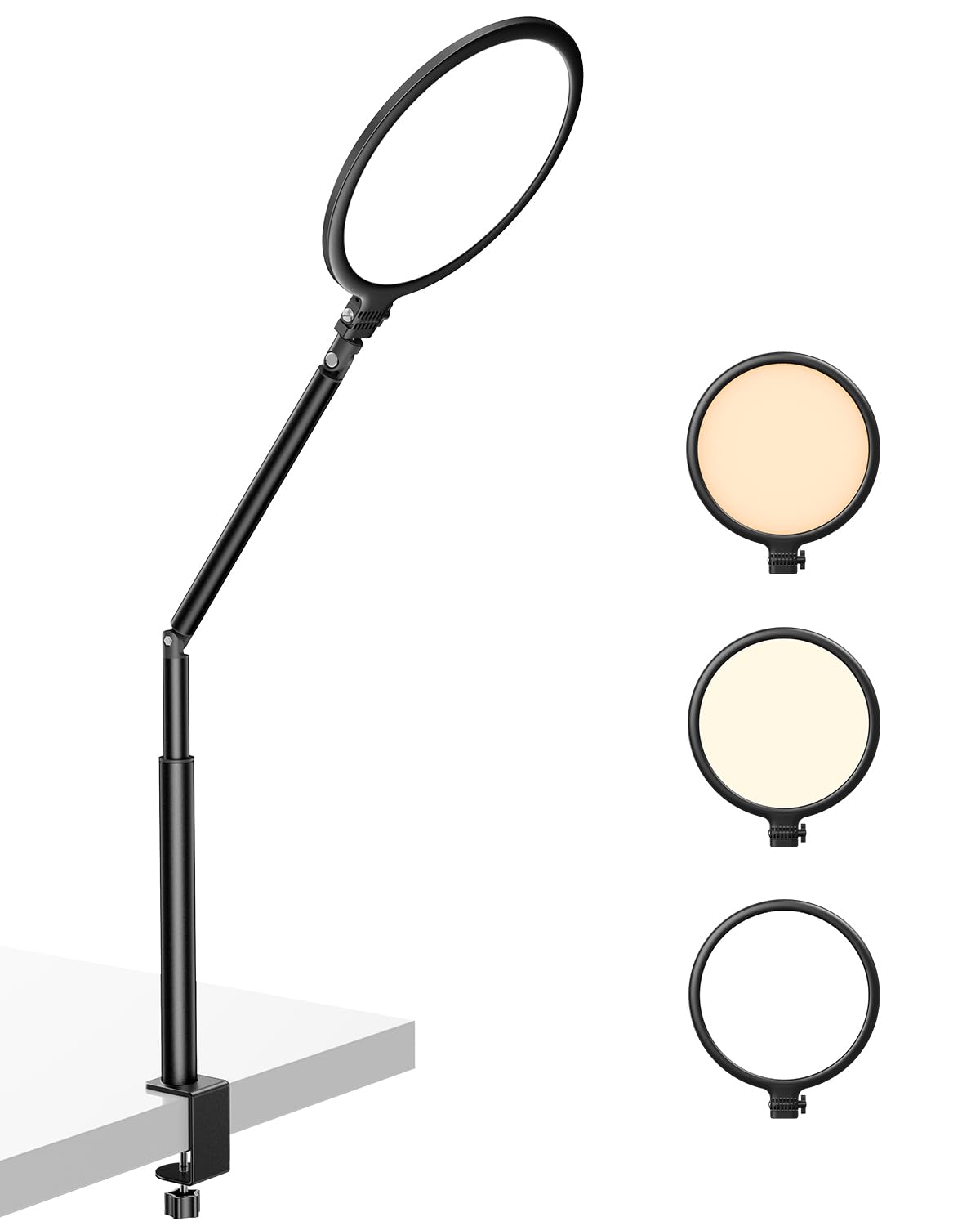 Weilisi desk light setup ideal for Zoom, streaming, gaming, and reading