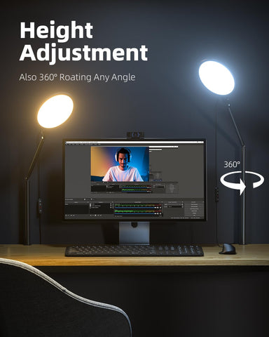 Weilisi light head tilted 180 degrees for top-down recording