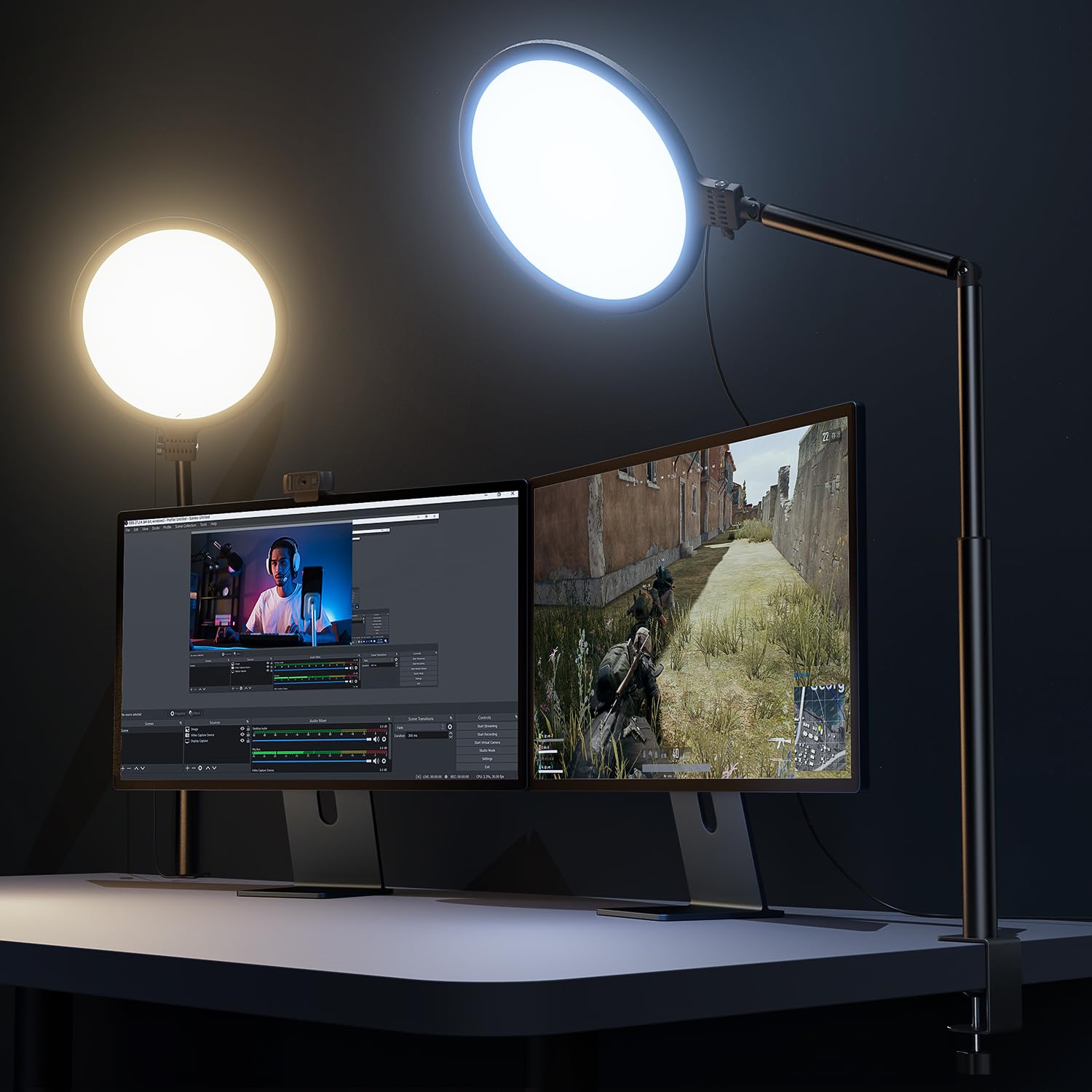 Weilisi 10.2-inch ring light on stand with 360° rotation for flexible lighting
