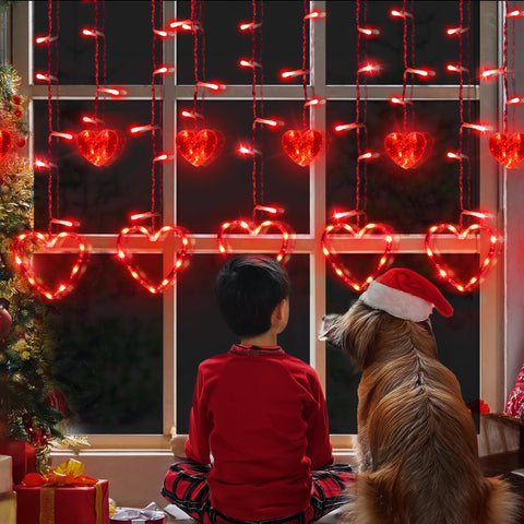 weillsnow plug-in Valentine lights are easy to install and customize.