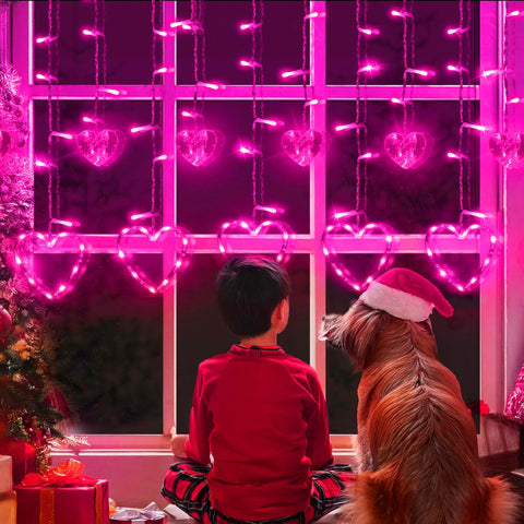Weillsnow wedding party heart lights add a warm glow to celebrations.
