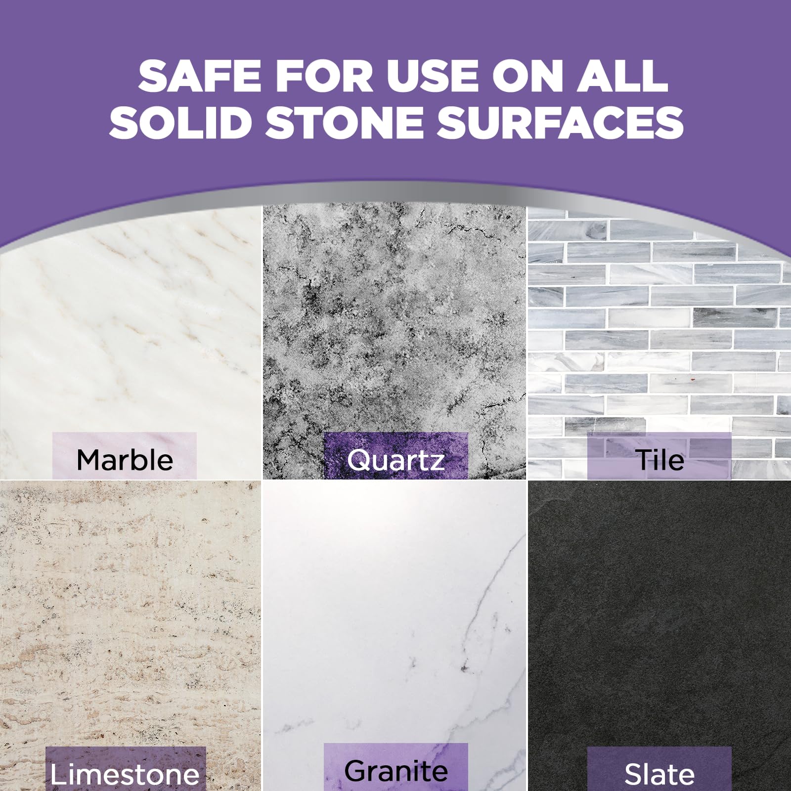 Weiman Granite & Stone Sealer Spray on kitchen counters prevents stains.