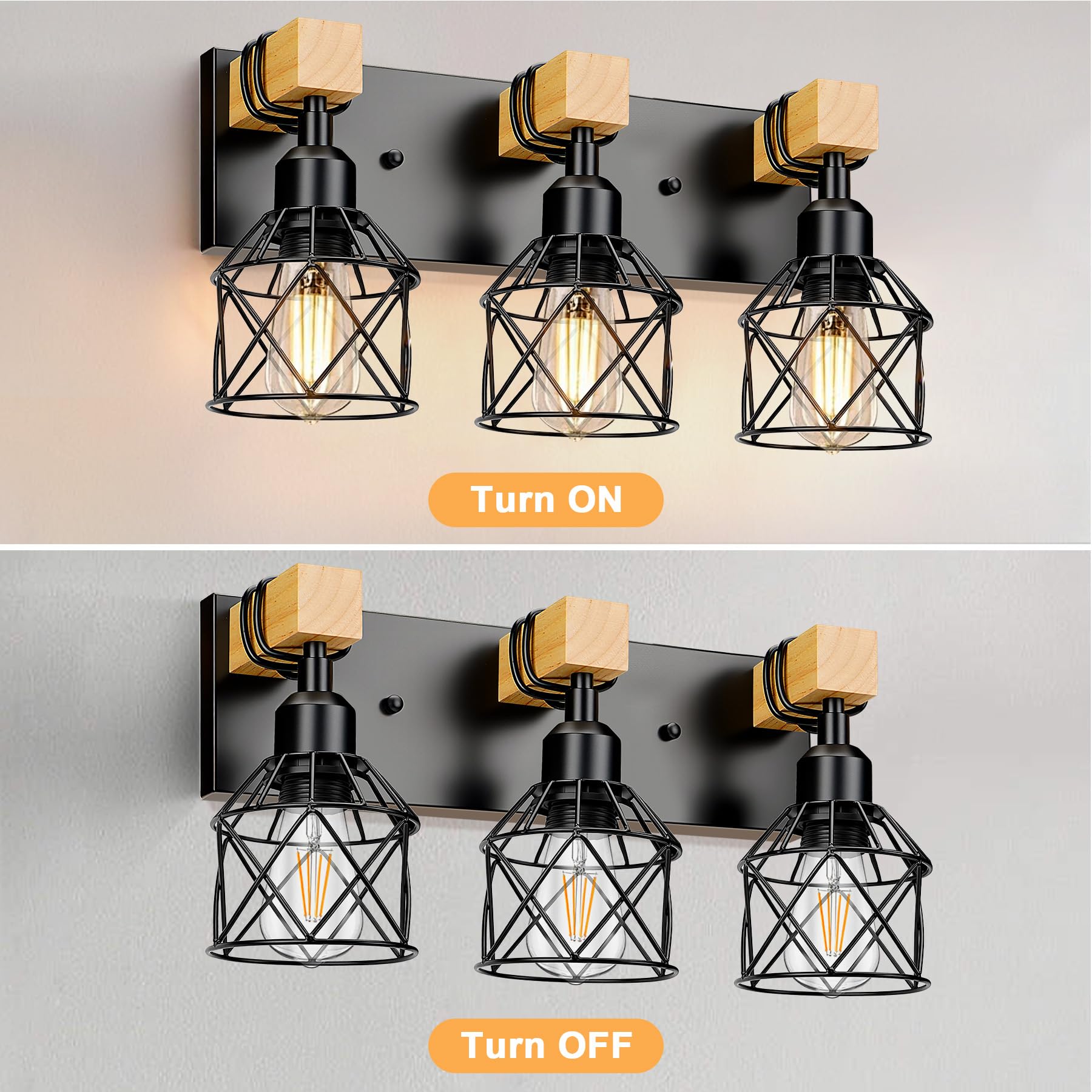 Weiyanfnr wall sconce with E26 socket ready for bulbs installation