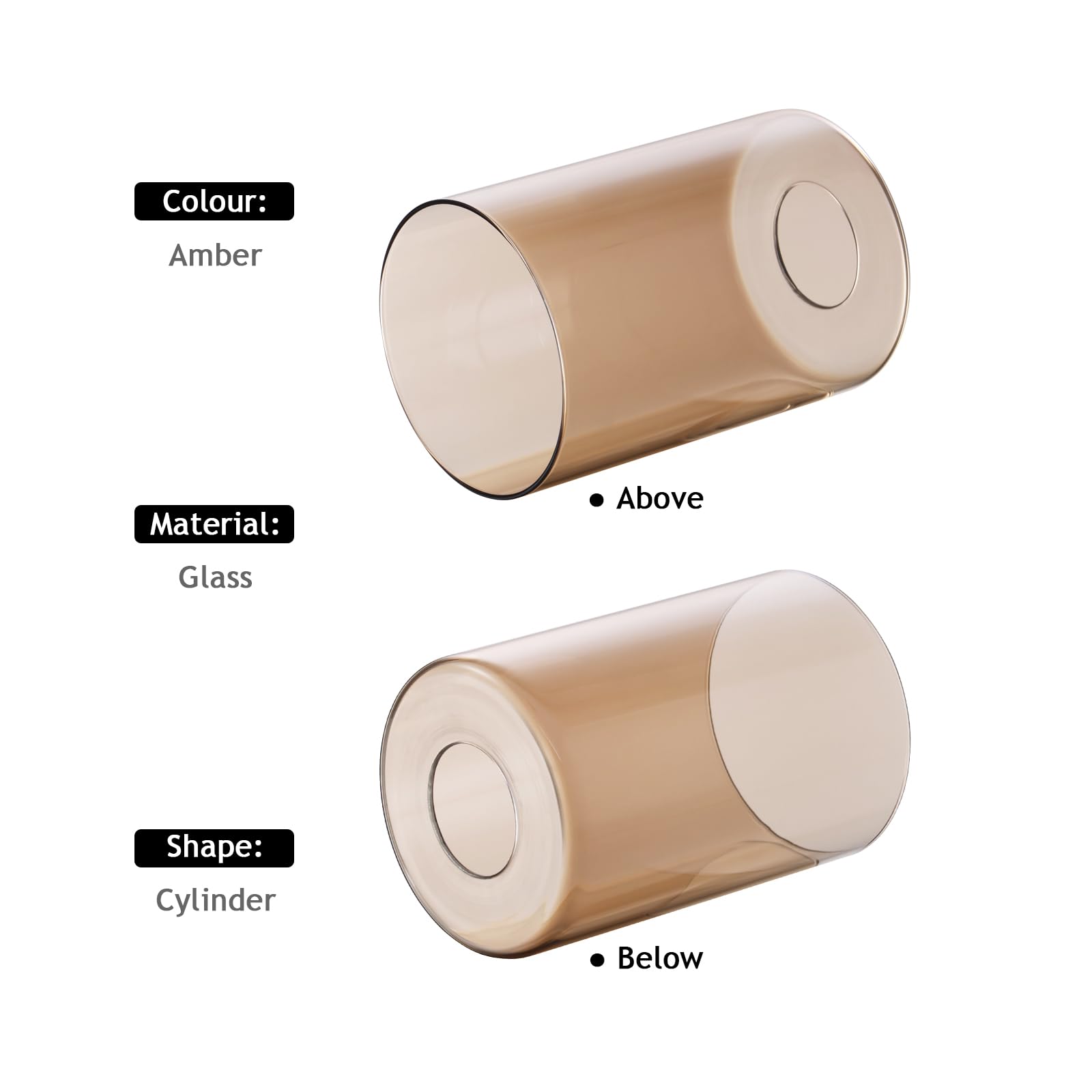 WEIYOUDJ amber glass lampshade uses a socket ring mount for secure installation.