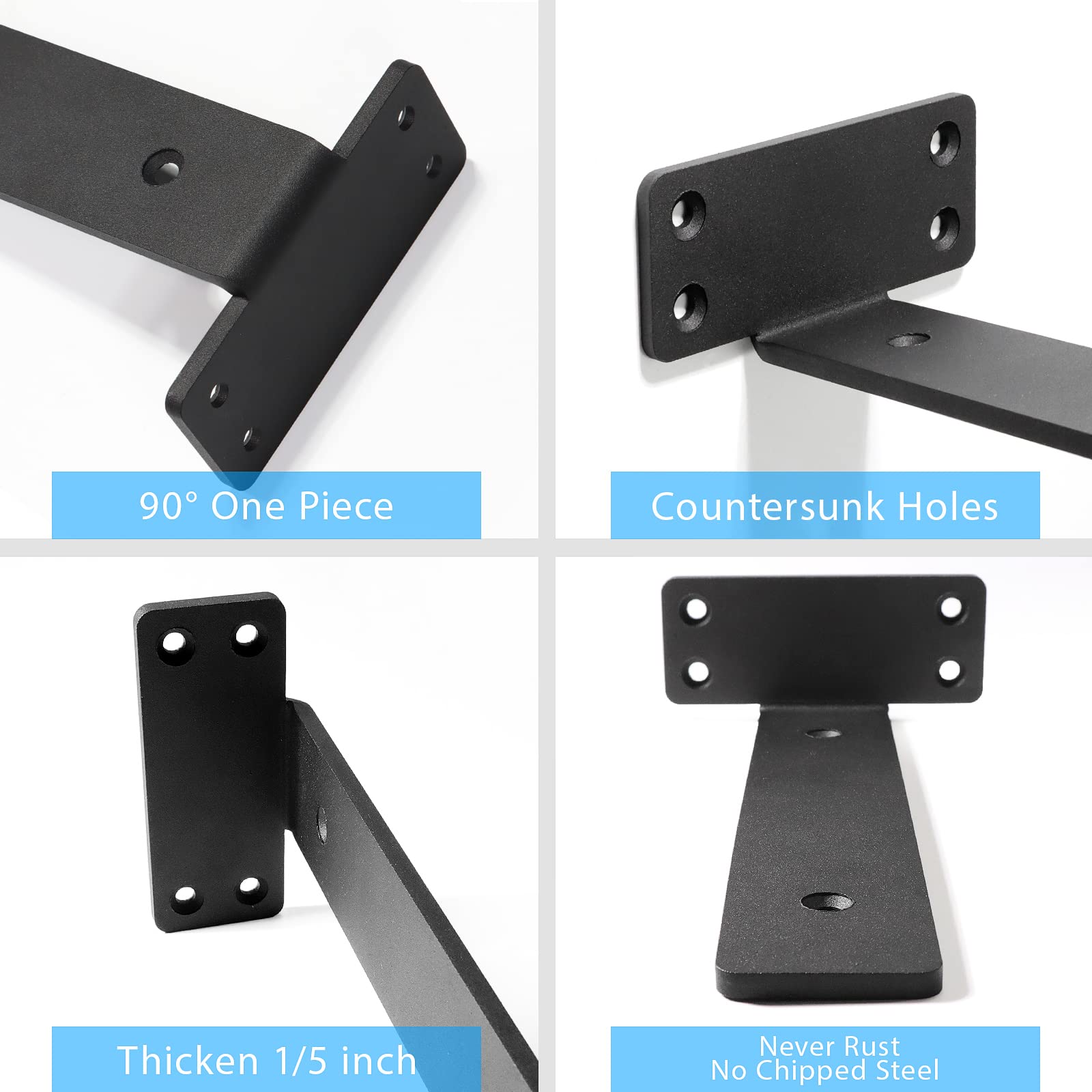 WEKIS 90-degree bracket ensures level shelves with stable loads.