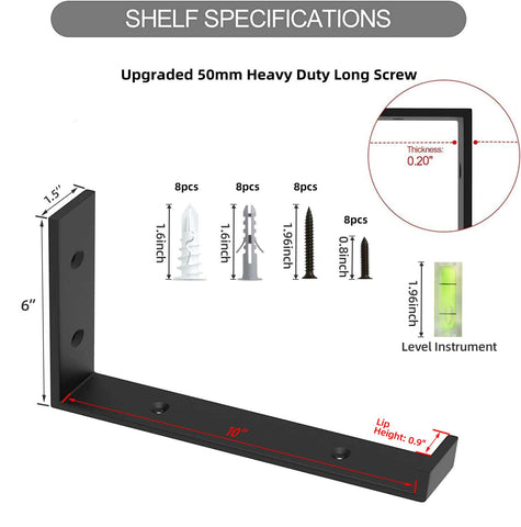 WEKIS 90-degree shelf support keeps shelves level and stable.