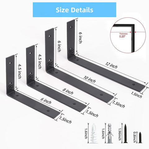 WEKIS cast-iron bracket in matte black finish resists rust and wear.