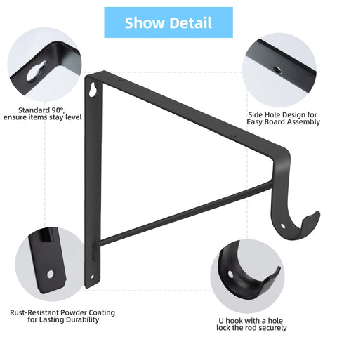 WEKIS heavy-duty bracket pair supporting up to 300 pounds per set