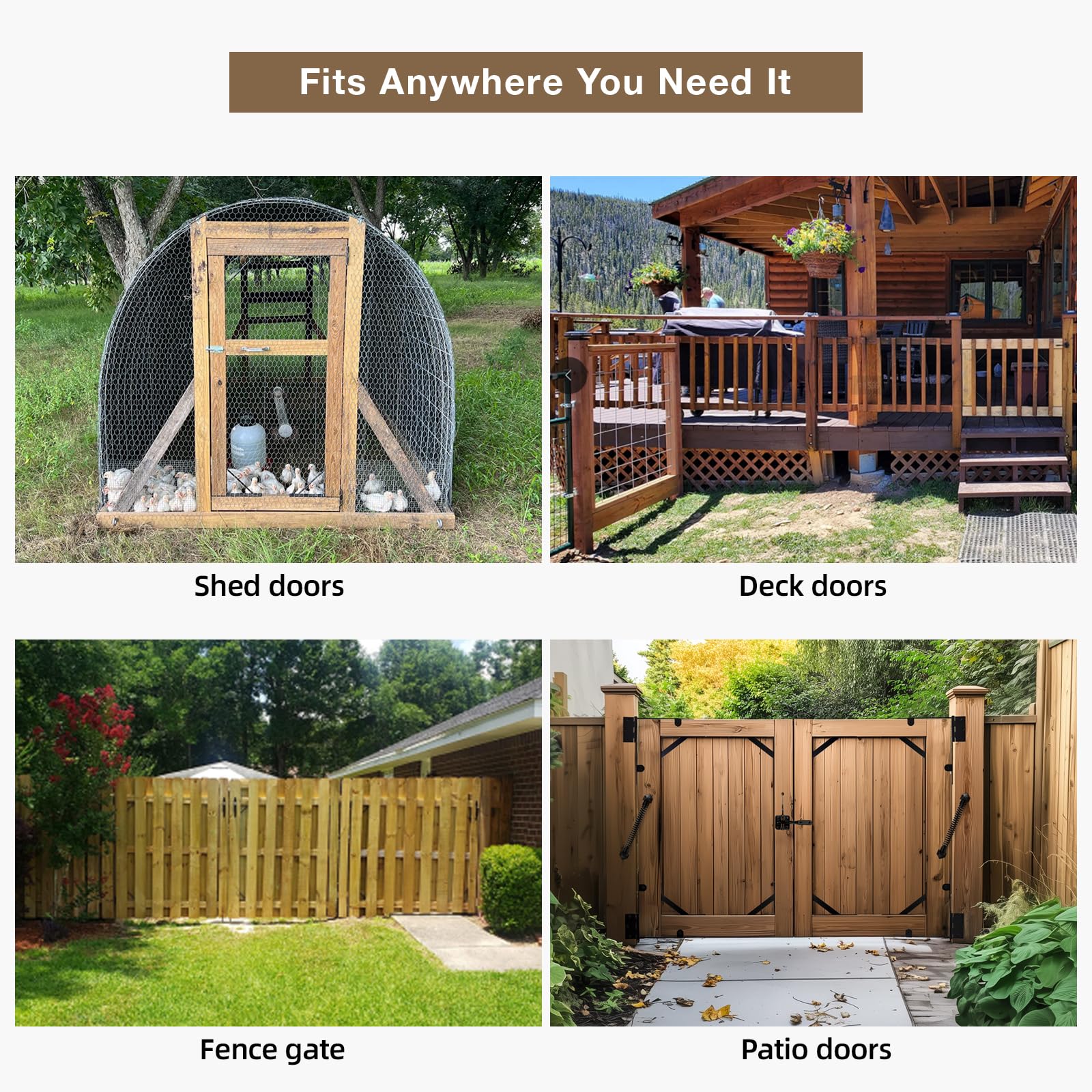 WEKIS durable metal hardware suitable for 2x4 wood gates