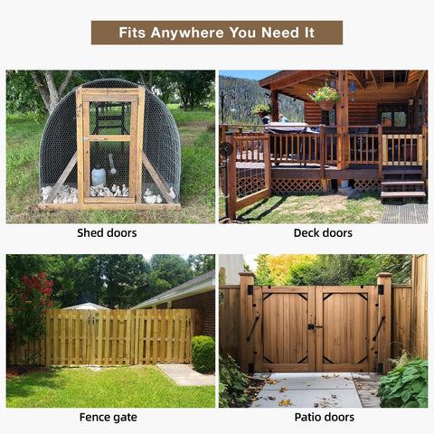 WEKIS durable metal hardware suitable for 2x4 wood gates