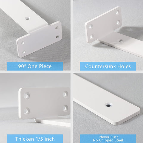 WEKIS heavy-duty metal bracket closeup reveals durable iron construction.