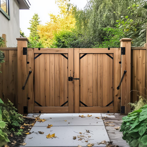 WEKIS latch and pull ring enable secure locking on gates