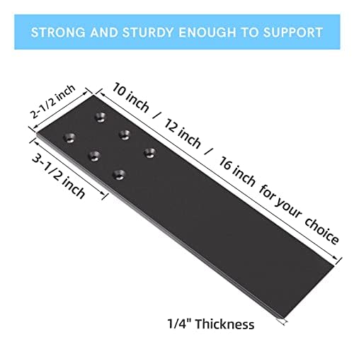 WEKIS matte-black rustproof finish on heavy-duty bracket for durability.