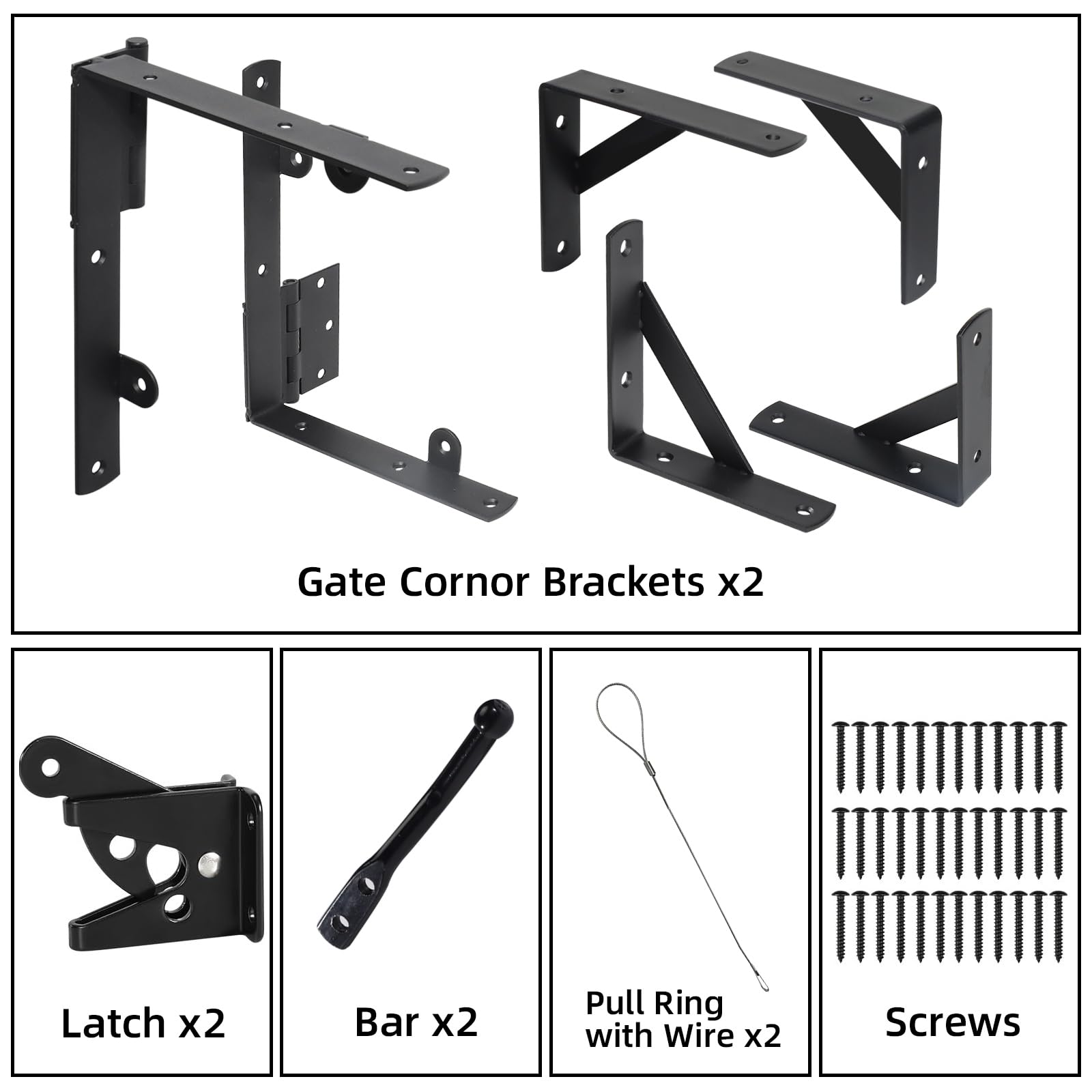 WEKIS powder-coated rust-resistant finish preserves gate hardware longevity