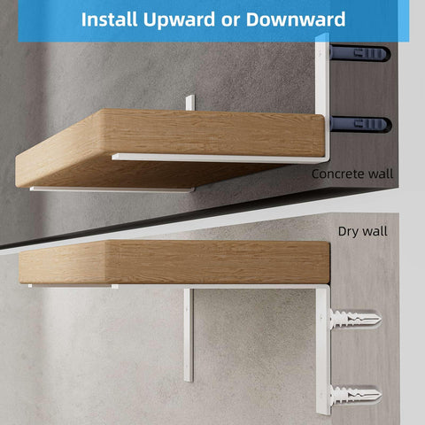 WEKIS shelf bracket with matte white finish for clean appearance