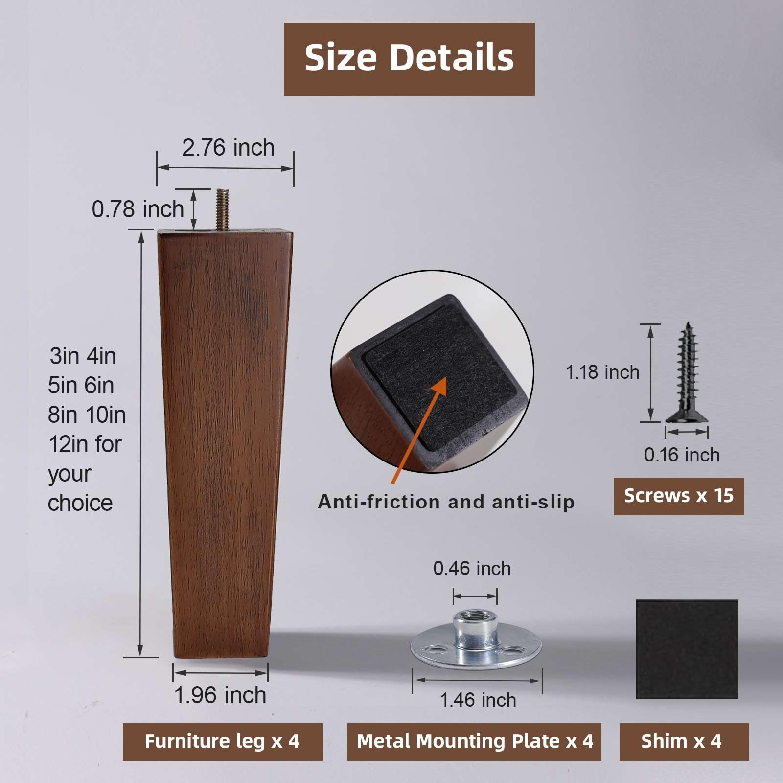 WEKIS dark brown wood grain adds mid-century charm to furniture.