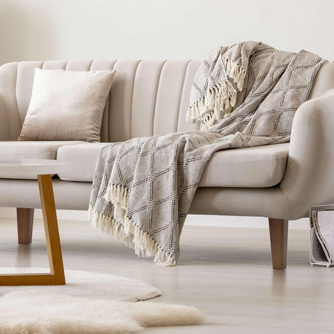 WEKIS legs install easily on sofa or dresser with mounting plates.