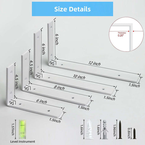 WEKIS spirit level included for balanced shelf mounting